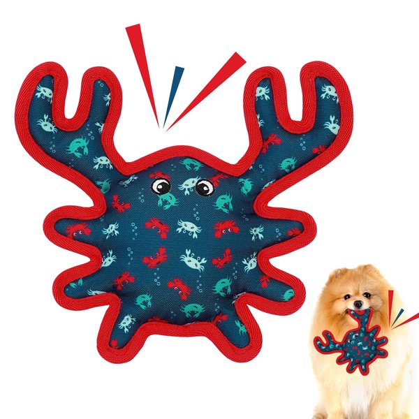 Lepawit Squeaky Dog Toys, Sturdy Dog Toys for Dogs Indoor Play, Cute Crab Interactive Dog Toys for Small and Medium Dogs