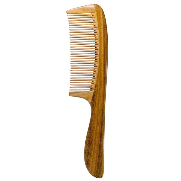 Moreinday Hair Comb Fine Tooth Comb Wooden Comb for Hair Combs for women Men - Green Sandalwood