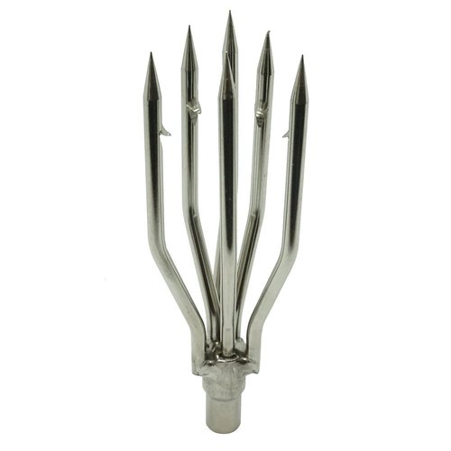 Scuba Choice Spearfishing Lionfish 6mm Pole Spear Tip with 6 Prong Head Paralyzer with Barbs, 4.5"