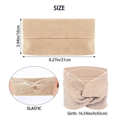 Sliverdew Head Wraps for Black Women,3 Pcs Sparkly Headbands Crystal Wide Headbands Bling Fancy Headbands Sparkle Head Scarf Turban Headband Stretchy Hair Bands African Elastic Hair Accessories