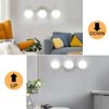 ZHUOER Brushed Nickel Bathroom Vanity Light Fixtures 3 Lights Milk White Glass Globe Shade Modern Wall Sconce Lighting Bath Vanity Lights Bar Over Mirror (Exclude G9 Bulb)