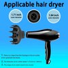 YingEnter Black Orchid Hair Diffuser, Hair Dryer for BlowDryers with 1.8-1.8 inch Diameter Nozzle, suitable for Curlyand Wavy Hair-Softness and Control Blow-out hair is softerfluffier