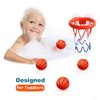 MARPPY Bath Toys, Bathtub Basketball Hoop for Toddlers Kids, Boys and Girls with 4 Soft Balls, Mold Free & Strong Suction Cup, Bathtub Shooting Game & Fun Toddlers Bath Toys for Boys or Girls