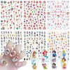 6 Sheets Kawaii Nail Art Stickers 3D Anime Design Nail Charms Cute Cartoon Nail Stickers Self-Adhesive Acrylic Nail Art Supplies Mermaid Nail Decals for Women Girls Kawaii Nails Art Decorations