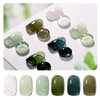 GAOY Jelly Green White Gel Nail Polish Set, 6 Transparent Colors Sheer Gel Nail Kit for Salon Gel Manicure and Nail Art DIY at Home