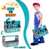 Kids Tool Set - Toddler Tool Set with Toy Drill and Tool Box, Pretend Play Construction Tools Toys Gift for Toddlers Kids Girls Boys Ages 3 4 5 6 7 Year Old (Blue)