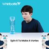 Whirlbottle The World’s First Drink-And-Play Water Bottle | Sensory Fidget Stress ADHD Kids Tweens Teens Vortex Cyclone Tornado In STEM Science Connector Tube Toy | Clear BPA-Free Tritan Plastic 21 oz