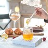 Ivolador Honey Jar, Glass Honey Pot with Dipper and Lid Glass Storage Container Dispenser for Home Kitchen Store Honey and Syrup