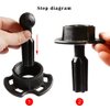YANTAISIYU 2 Pieces Wig Head Stands Cosmetology Wig Head Holder Mannequin Head Stand Wig Clamp Manikin Stand Training Head Stand (Black)