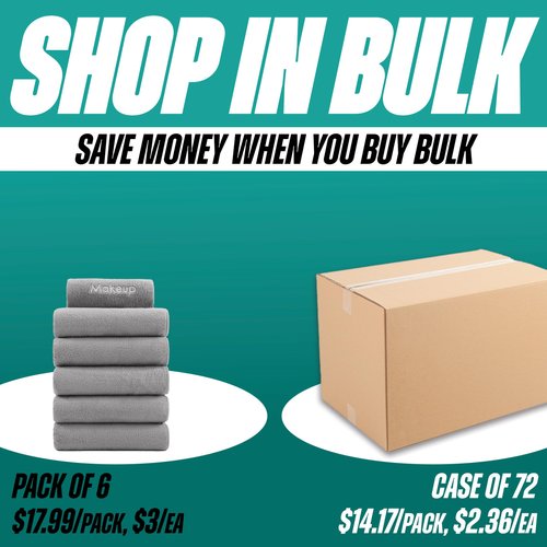 Arkwright Makeup Remover Wash Cloth - (Pack of 6) Soft Coral Fleece Microfiber Fingertip Face Towel Washcloths for Hand and Make Up, 11 x 17 in, Grey