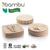 Bambu, Disposable Bamboo Square Plates 11 Inch, Organic, Biodegradable and Eco Friendly Flatware, Veneerware Party, Wedding, and Event Plates, Great For Any Occasion, 100% Natural - 11", Pack of 8