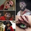 10Sheets 3D Fake Scars Tattoo Temporary Halloween Makeup Kit, Fake Stitchers Tattoos Cut Scary Face Wound Blood Chucky Scars Tatoos For Kids Women Men Boys Girls Zombie Makeup Sticke