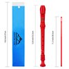 Eastrock Recorder Instrument German Style Soprano Recorder Red 3 Pieces for Beginners with Cleaning Rod, Fingering Chart, Packing Bag, Thumb Rest