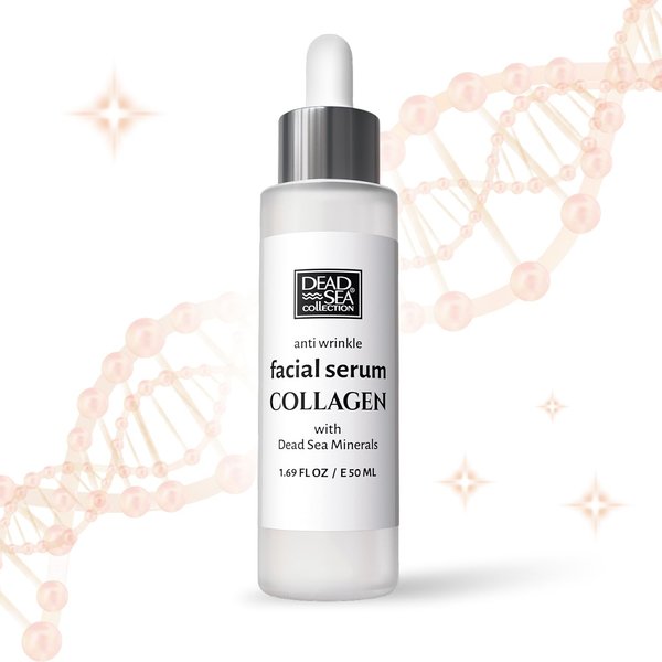 Dead Sea Collection Collagen Serum For Face - Hydration Facial Serum - Skin Serum for Smooth and Moisturized Skin - Enriched with Dead Sea Minerals and Vitamins - 1,69 Fl. Oz.