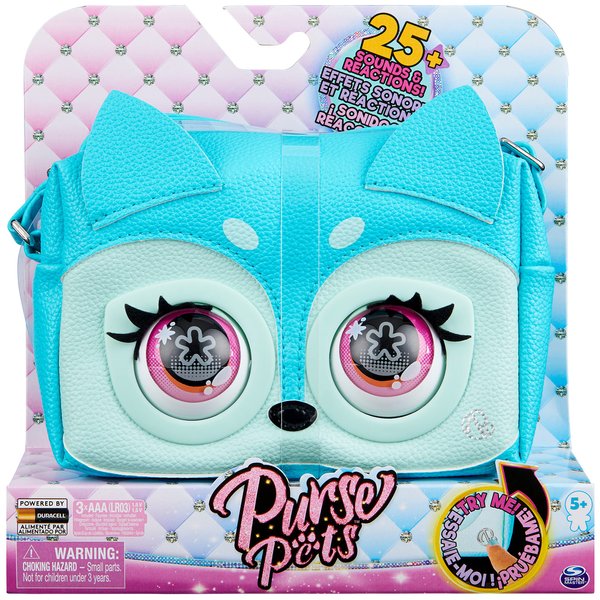 Purse Pets, Fierce Fox Interactive Pet Toy & Crossbody Kids Purse with Over 25 Sounds and Reactions, Shoulder Bag for Girls, Trendy Tween Gifts