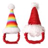 ANIAC Christmas Hamster Hats Guinea Pig Costume Mini Santa Hat for Kitten Chinchilla Rabbit Bunny Hedgehog Ferret Squirrel Rats Duck Gerbil Newborn Puppy (Stripe+Rainbow)…