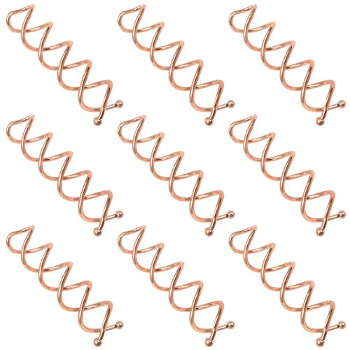 TUUXI 10pcs Spiral Hair Pins 2 Inch Rose Gold Metal Screw Hair Pins Fast Bun Spiral Bobby Pins Hair Accessories for Hair Style