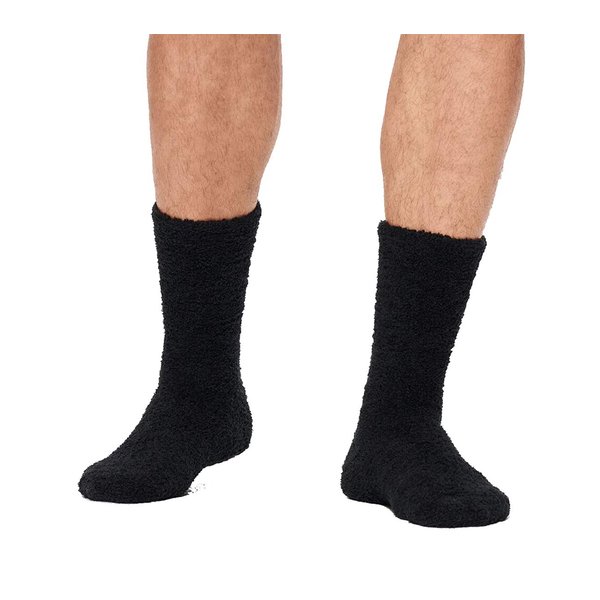 UGG Men's Fincher Ultra Cozy CrewSocks, Black, O/S