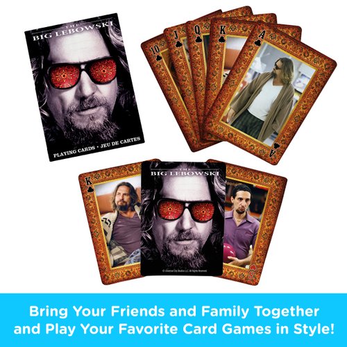 AQUARIUS Big Lebowski Playing Cards - The Big Lebowski Themed Deck of Cards for Your Favorite Card Games - Officially Licensed Big Lebowski Merchandise & Collectibles