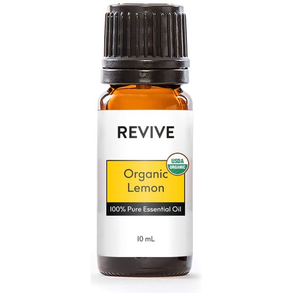 USDA Certified Organic Lemon Essential Oil by REVIVEEO - 100% Pure Therapeutic Grade, for Diffuser, Humidifier, Massage, Aromatherapy, Skin & Hair Care