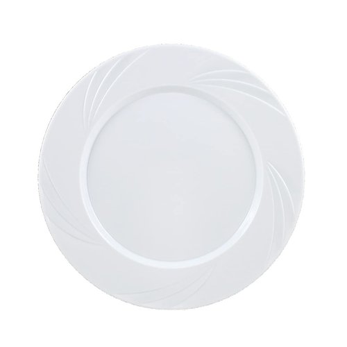 Newbury White Plastic Luncheon Plates, 9.5" (Pack of 15) - Disposable & Elegant Design, Perfect for Entertaining, Events, Parties, Weddings, Birthdays, & More