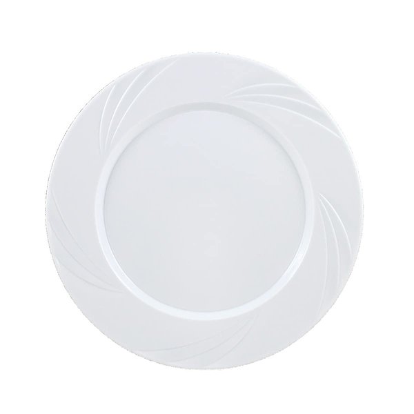 Newbury White Plastic Luncheon Plates, 9.5" (Pack of 15) - Disposable & Elegant Design, Perfect for Entertaining, Events, Parties, Weddings, Birthdays, & More