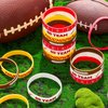 Deekin 32 Pcs Football Silicone Bracelets Football Party Favor Bracelet Football Motivational Rubber Bracelets for Men Women Fan Party Favors Sport Theme Birthday Party Supplies Gifts(Bright)