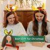FashionVista Deer Antler Headband with Plush Dog Ears Deer Horn Hairband Reindeer Costume Accessories for women men funny party