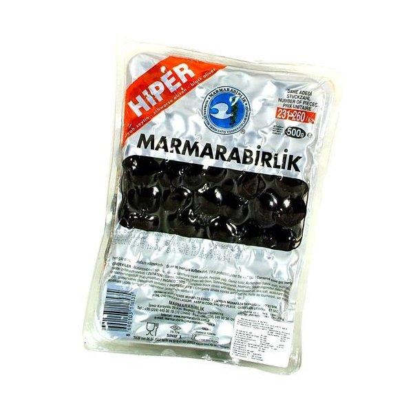 Marmara Birlik Black Olives Hiper-800 g