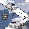 CYKT Ambulance Toys for Kids 3-12 Years Old, Electric Toys - with Bright Flashing 4D Lights and Real Sounds for Boys & Girl Ages 3+ Miracle Gift (White) (HC034)