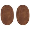 ZUPAYIPA 2Pcs Sew-On Fabric Oval Elbow Knee Patches Sweater Trousers Repair Patches Craft Supply Sewing Appliques (Pu Leather，Coffee)