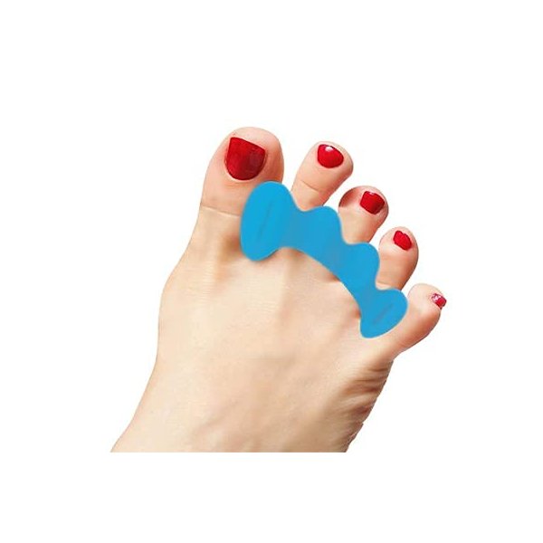 HEALTHY HAPPY LONG LIFE Toe Separators to Correct Your Toes, Toe Spacers to Relieve Pain (Soft - Blue)