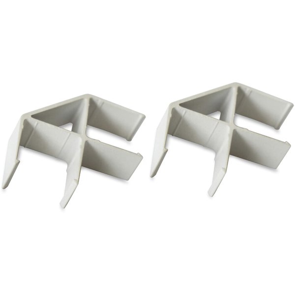Lorell 90-Degree Panel Connectors, 0.6"x2.3"x2.3", Gray, 1 Count (Pack of 2)