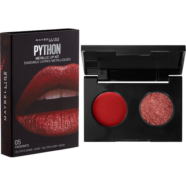 Maybelline New York Lip Studio Python Metallic Lip Makeup Kit, Passionate, 0.09 oz.