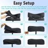 Mybow Knee Scooter Pad for Comfort Knee Walker Pad Cover Cushion Scooter for Broken Foot Leg Injury Knee Cushion Roller Scooter Padding Medical Foam Cushion Seat Cover (Black)