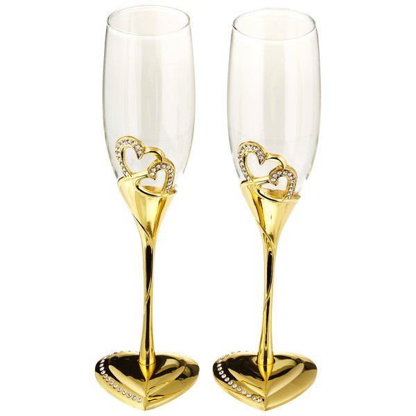 Unik Occasions Stunning Wedding Toasting Flutes/Champagne Glasses