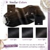 LaaVoo Micro Link Hair Extensions Human Hair Jet Black Microlink Hair Extensions Human Hair Black Micro Bead Hair Extensions Real Human Hair Straight Microbead Hair Extensions 50g 1g/strand 20 inch