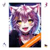 UNIDRAGON Original Wooden Puzzles for Adults - Pop Art Neko Chan 250 Pieces (32 x 23 cm), Beautiful Gift Box, Unique Shape Best Gift for Adults and Children
