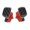 RED Black Twin TRUMPET SNAIL High/Low Tone 12v Volt Electromagnetic Loud Dual Replacement HORNS (Quantity 2) Compact Complete Universal Kit with Brackets Relay Hardware for Chevrolet Avalanche Silverado 1500 2500 3500 Suburban Tahoe Trailblazer Camaro S10