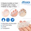 JKcare Pinky Toe Separators & Protectors, Silicone Little Toe Spacer for Overlapping Toe, Curled Toe, Pinky Hammer Toe, Tailor’s Bunion Pain Relief - 6 Pack (Transparent)