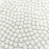7/15 inch Glass Mosaic Stone Tiles, 1.1LB Non-Transparent Mosaic Pieces for Arts and Crafts, Plates, Picture Frames, Flowerpots, Handmade and Home Decorative (White)