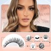 Yawamica Lash Clusters Wispy Eyelash Extension 10-18mm Individual Lashes D Curl Eyelash Clusters 40D+50D+60D Volume Cluster Eyelash Extensions Pestañas Pelo a Pelo DIY Lash Extension at Home