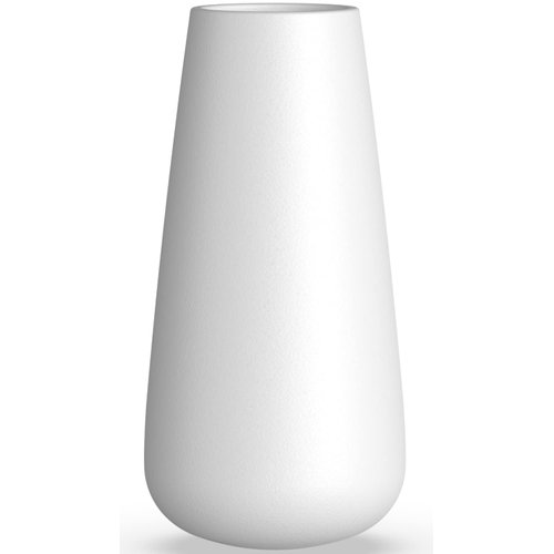 DECORPIA Premium Quality Luxury White Ceramic Vase | Pampas Grass Vase | Flower Vase for Home Decor | Vases for Flowers for Farmhouse, Modern Desk Aesthetic Room Decor, White Vase for Bohemian Decor