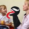 Venom Puppet,19 Inch Venom Plush for Children and Fans,Venom Hand Puppet with Movable Mouth is a School Family Puppet Theater Toy
