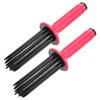 Hair Fluffy Curling Roll Comb, Anti‑slip Curling Wand Portable 17 Comb Teeth Round Hair Brush Professional Hairstyling Tools for Hair Salon, Home