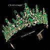 TOBATOBA Green Crown Green Tiara for Women Birthday Queen Crown Wedding Tiara for Women Crystal Tiaras and Crowns Royal Princess Green Accessories for Halloween Prom Pageant Cosplay