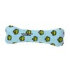 MIGHTY- No Stuff Bone-Blue– Squeaky Plastic Core. 2-in-1 Toy. Made Durable & Floats, Strong & Tough. Interactive Play Dog Toy (Tug, Toss & Fetch)