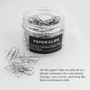 Tontomtp Paper Clips, 200 Pack, Paperclips, Paper Clip, Suitable for Office, School, and Daily use, Also Used for Daily DIY, Paper Clip, Clip(Silver), 3.5 x 2.44 x 0.79