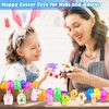 15 Pack Easter Eggs Filled Animal Finger Puppets Easter Basket Stuffers 3.3" Plastic Easter Eggs Fillers Bunny Chick Fidget Toys Surprise Eggs Easter Hunt for Kids Girls Boys Classroom Party Favor