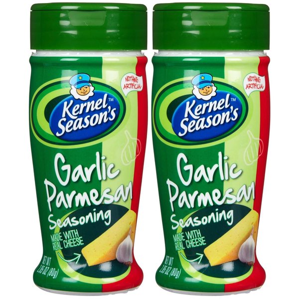 Kernel Season's Popcorn Seasoning, Garlic Parmesan Flavored Snack Seasoning Made with Real Cheese, Certified Gluten-Free (Pack of 2)